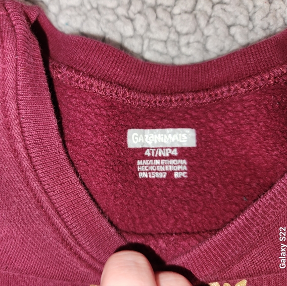 Gildan Pink Cat Face Kids Sweatshirt - Picture 3 of 4